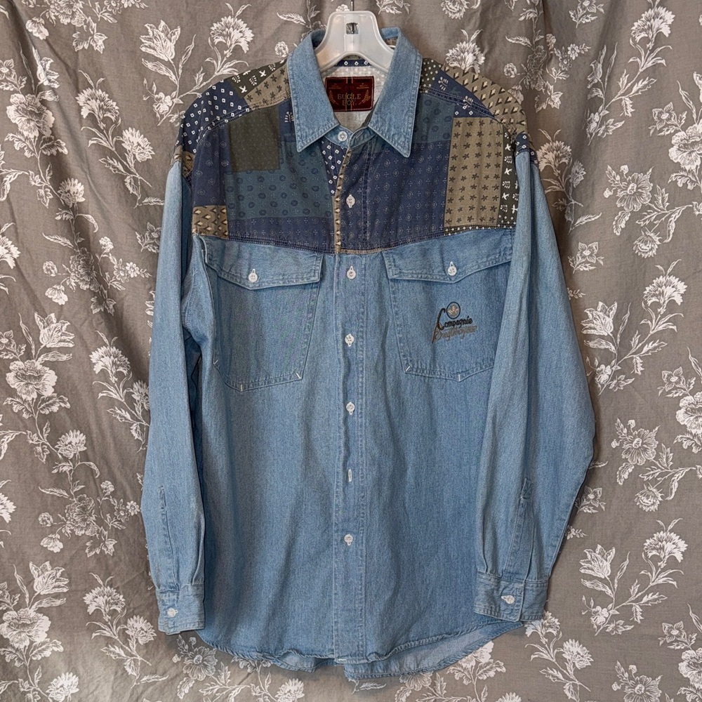 Vintage Bugle Boy Denim Button Up Shirt